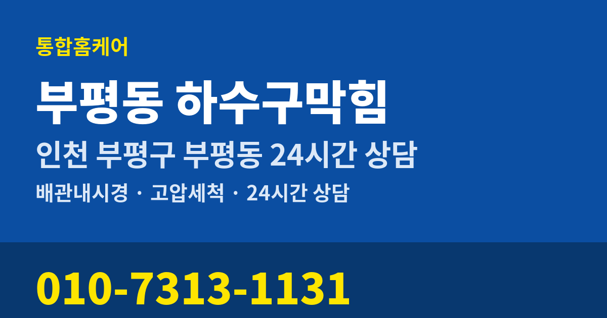 부평동 하수구막힘 통합홈케어 010-7313-1131