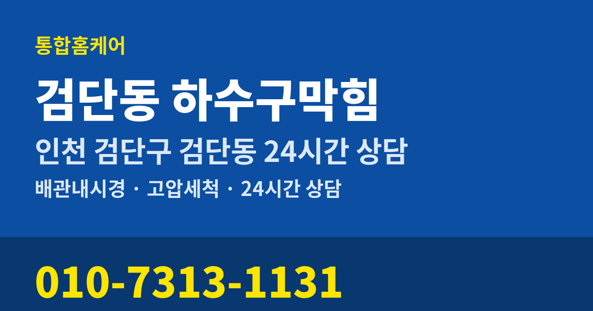 검단동 하수구막힘 통합홈케어 010-7313-1131
